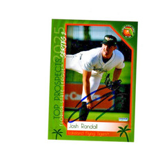 Josh Randall 2025 FSL Top Prospect signed autograph baseball card Lakeland