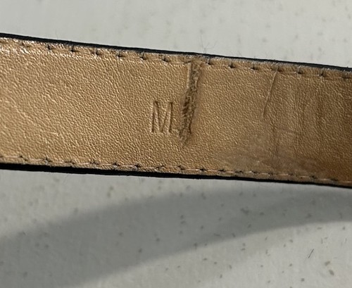 VTG Ben Amun Classic Roman Coin Cameo Gold Chain Buckle Belt Blck Leather Medium - Picture 9 of 9