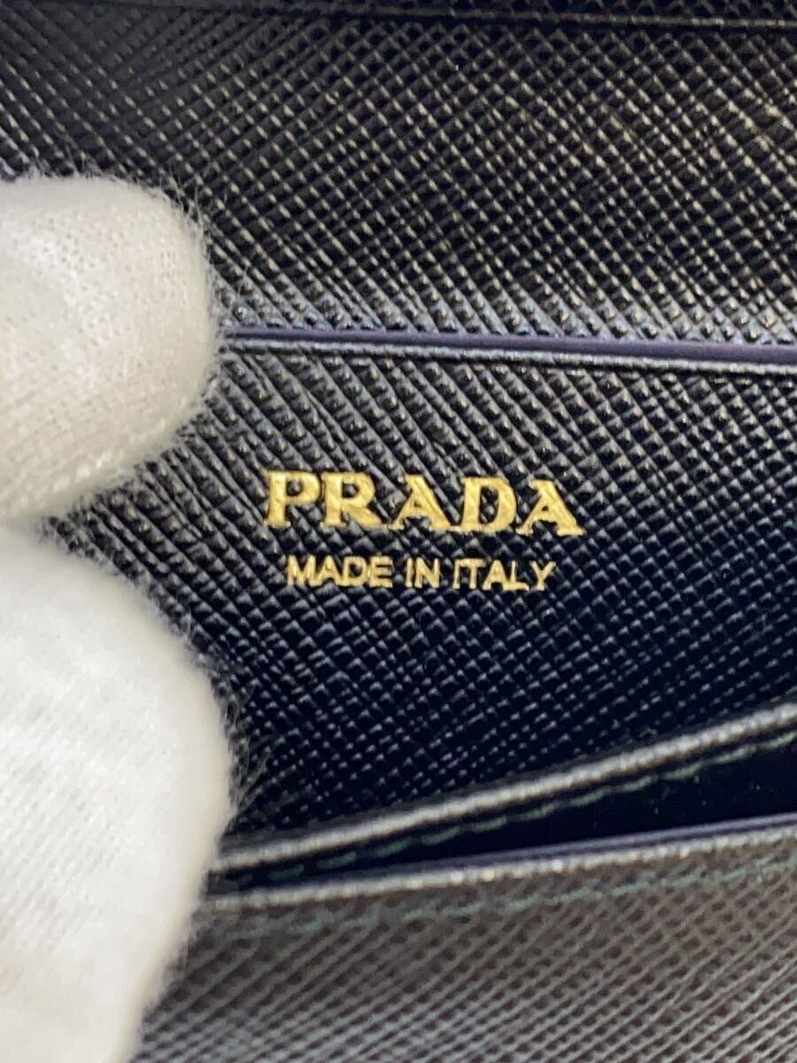 PRADA Card Case Leather BLK Women thumbnail 3