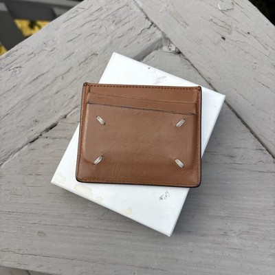 ま*つ様 MAISON MARGIELA ブラウン 二つ折り財布 カードポケット Maison Margiela FW20 Four Stitch Brown Leather Cardholder Wallet