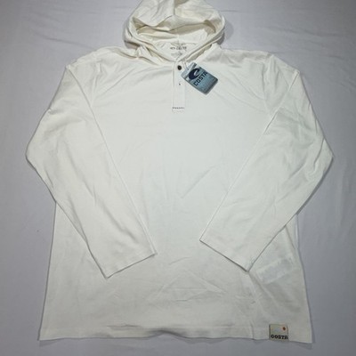 Costa Hoodie Mens Large Lightweight Henley Sundown Layer Hoodie Size L Sail Colo