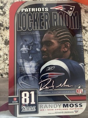 WinCraft 2008 Patriots Locker Room #81 Randy Moss New England Patriots NFL Card