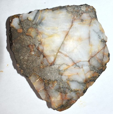 Silver Gold Quartz Ore 1800s Ore Knob Copper Mine N. Carolina 2 Lbs. Slab