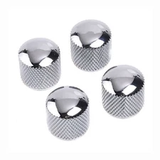 4Pcs Chrome Dome Tone Volume Control Knobs for Electric Guitar Bass Repair