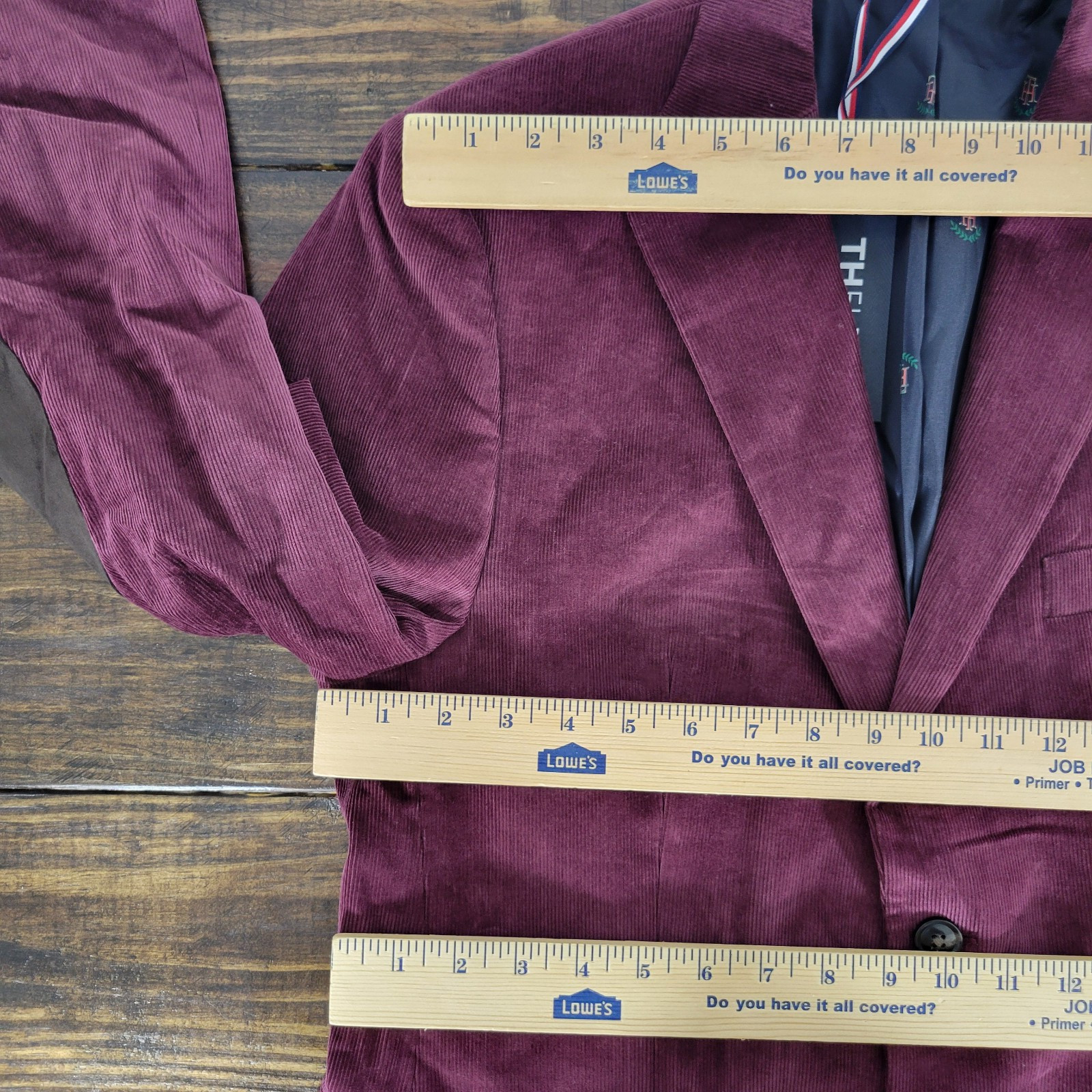 Tommy Hilfiger Men's Sport Coat Blazer Two Button Burgudny Corduroy 38S thumbnail 2