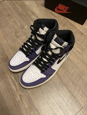 Nike Air Jordan 1 Custom Retro High Court Purple Sneakers