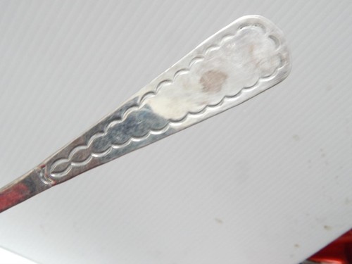 vINTAGE NAVAJO INDIANER PÖPPEL STERLINGSILBER HANDGESTEMPELT SERVIERGABEL HARVEY-ÄRA - Bild 2 von 5