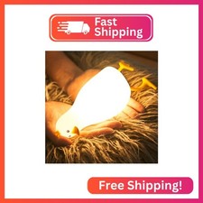 SALUOKE Cute Duck Night Light: LED Baby Silicone Duck Lamp - 7 Colors Kids Night