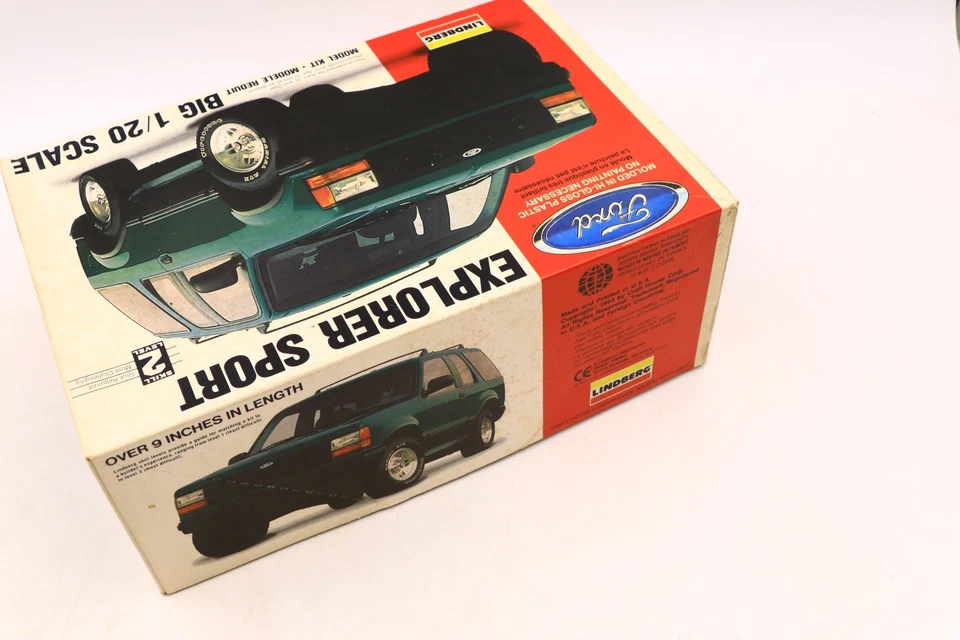 1993 Ford Explorer Sport 1/20 Model Kit Lindberg #72511 - Open Box Never Built - Image 3 of 4