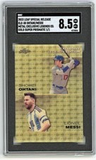 2023 Leaf Metal SUPERFRACTOR Shohei Ohtani / Lionel Messi Argentina #D 1/1 SGC