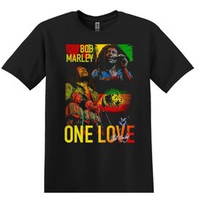 Bob Marley One Love Reggae Band T-Shirt Black S-