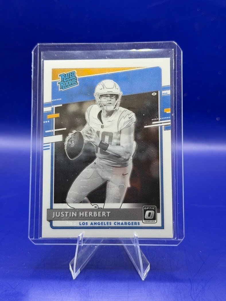 2020 Panini Donruss Optic Justin Herbert Negative VARIATION Rated Rookie RC #303