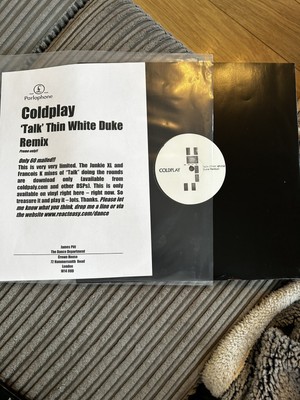Coldplay Talk Single Sided Promo Thin White Duke Remix 2006 House 12'' Remix Neu