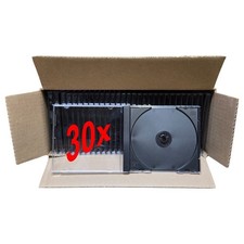 30 Clear Jewel Cases for Black Trays CD DVD Blu Ray Disc New in Sealed Box