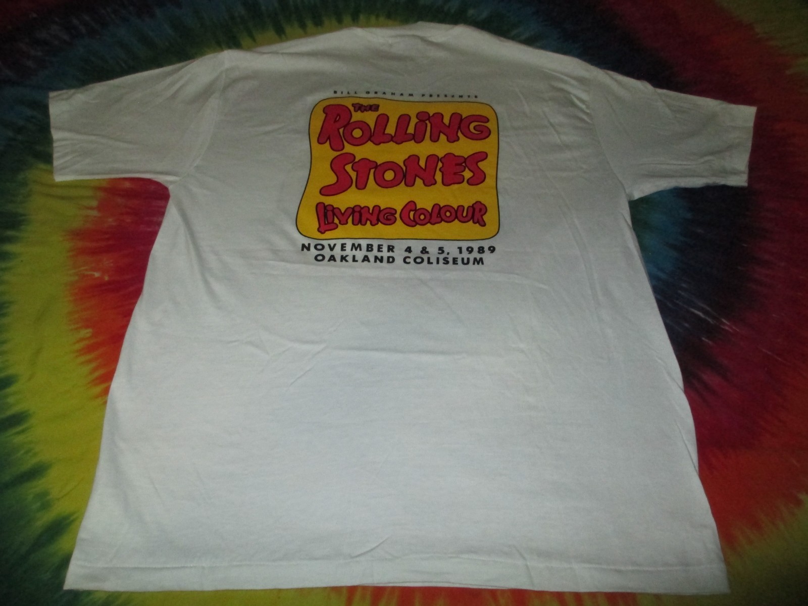 ROLLING STONES BGP DAY ON THE GREEN NOV.11/4+5/89-1989 CONCERT T-SHIRT LARGE-NEW