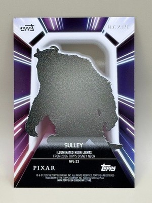 2026 Topps Disney Neon: Illuminated Lights ~ NPL-23 Sulley | eBay