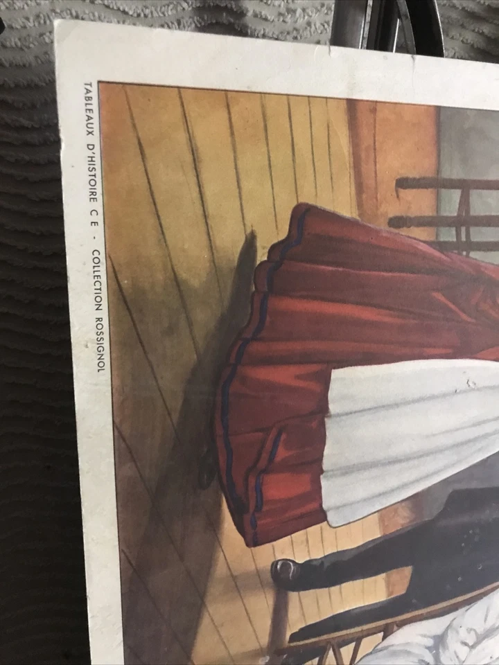 Carte scolaire Pédagogique Rossignol 76x56 Cm Histoire  Pasteur - Photo 2/4