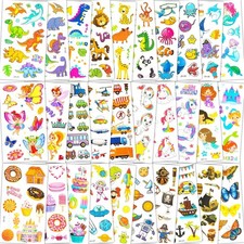 Habett Temporary Tattoos for Kids, 300 Mixed Styles Temporary Tattoos Sticker