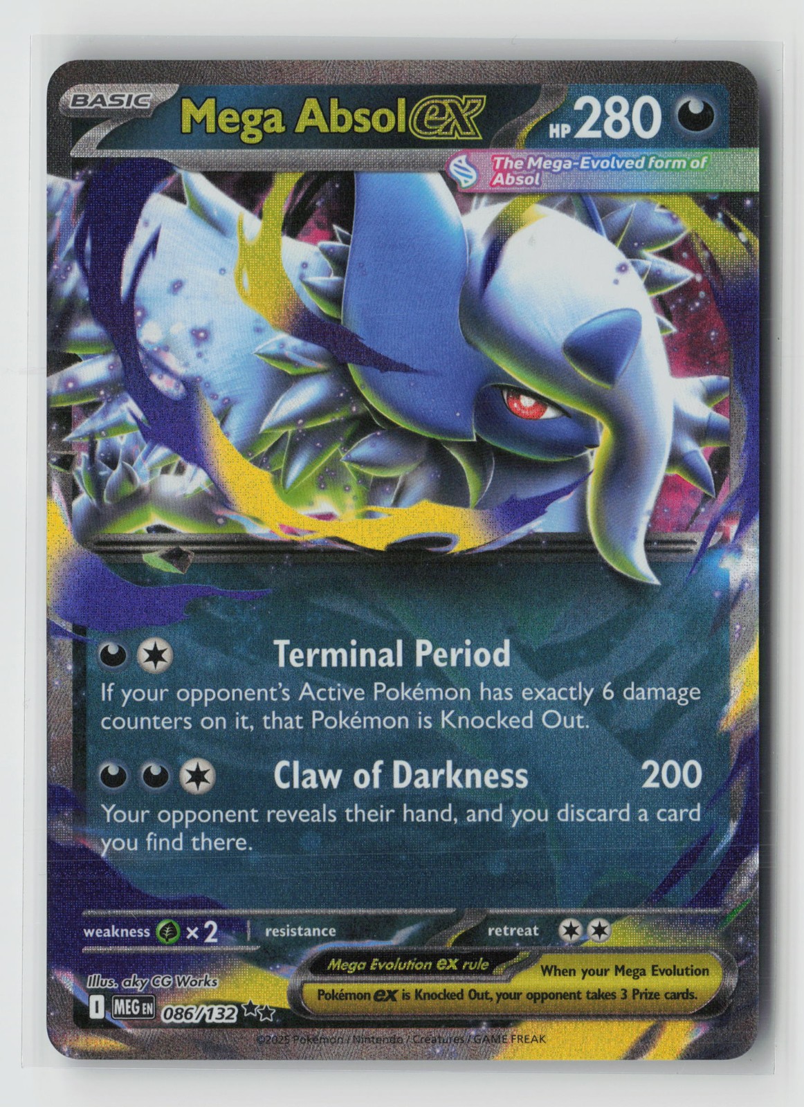 Mega Absol ex Double Rare ME01: Mega Evolution 086/132 NM