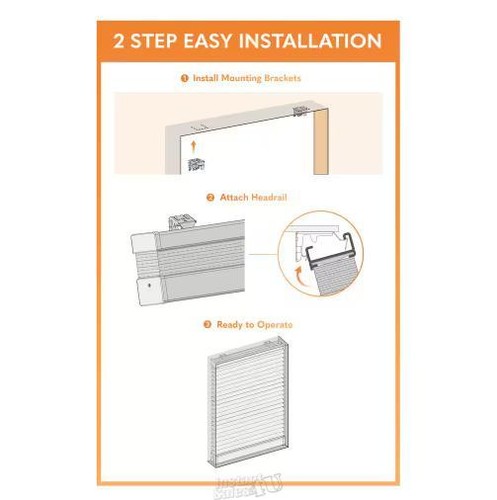 Shadow White Cordless Blackout Cellular Shade 34 in. W x 72 in. L Blinds HDC - Picture 3 of 5