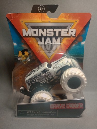 Monster Jam - Excavadora de tumbas - Serie 20 - Contraste máximo - Blanco y negro - 1:64 - Imagen 1 de 2