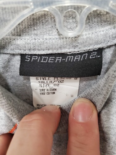 Vintage 2004 Spiderman 2 Movie Gray T-Shirt Size 2 (Maybe 2T - 4T) - Picture 2 of 13