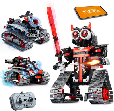 STEM Robot Building Kit for Kids - 3 in 1 Coding Toy with Remote Control