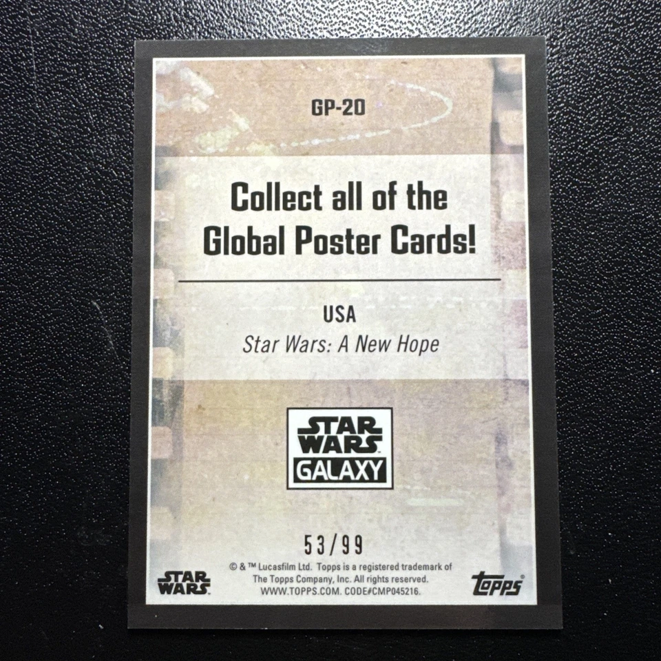 2021 Topps Star Wars Galaxy Green Refractor 53/99 #GP-20 Luke Skywalker + Vader - Image 2 of 4