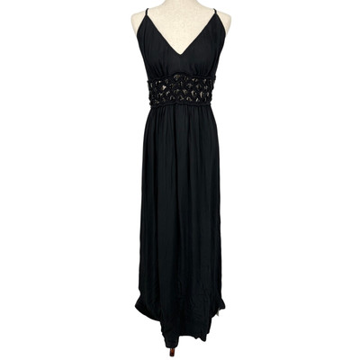 TOPSHOP Beaded Crochet Waist Sleeveless Black Maxi Dress New Womens 14 | eBay TOPSHOP Beaded Crochet Waist Sleeveless Black Maxi Dress New Womens 14 | eBay