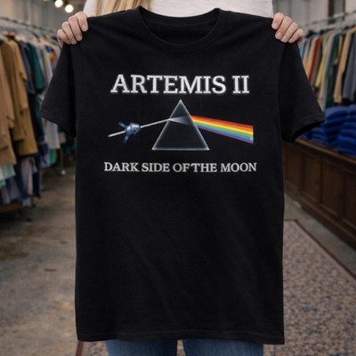 SALE - Artemis II Mission T-Shirt, Dark Side of the Moon Space Tee