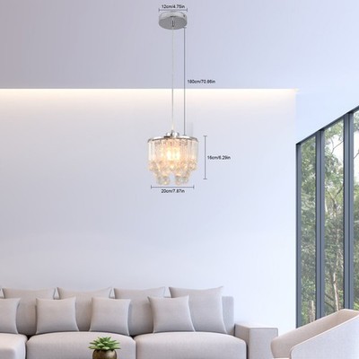 3 Pcs Crystal Ceiling Lights Modern E26 Bedroom Licing Room Pendant Lamp Fixture