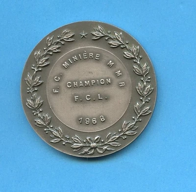 FOOTBALL LUXEMBOURG, médaille FC M.M.R., CHAMPION F.C.L. 1968 - Photo 1/2
