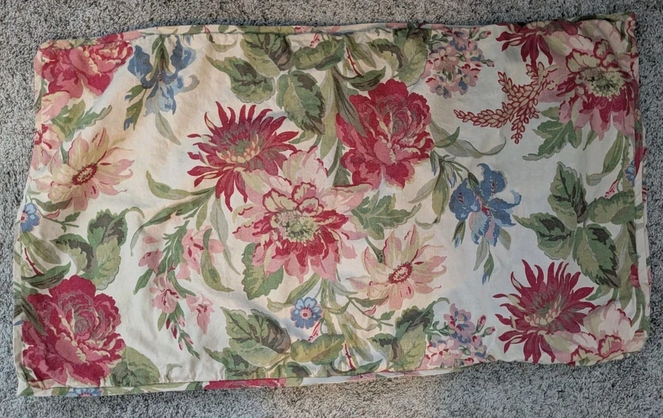 Pottery Barn Marla Floral Linen Pillow Cover 36 x 20 Cottage Shabby Chic - Image 3 of 4