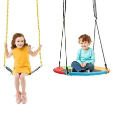 Costway Kids Double Swing Set for Garden Playground (Without Swing Frame) 1741