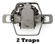 2 Bridger 2 Dogless 4-Coil offset jaw Trap Trapping Supplies 2 Traps