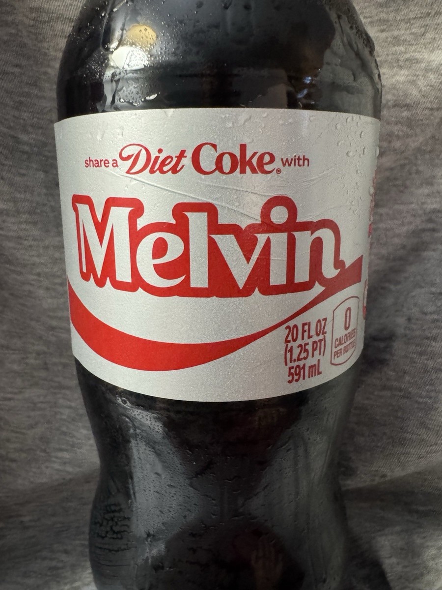 Share a Coke with Melvin 2025 Personalized Gift Coca~Cola Bottle