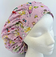 Disney Princess Print Size Large Medical Bouffant Scrub Cap Surgery Hat