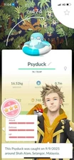 Pokémon G0 --- Shiny Psyduck Swim Ring with a Special BG - P T C