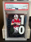Drake Maye 2024 Select Numbers RC #20 Patriots Rookie PSA 10 🔥