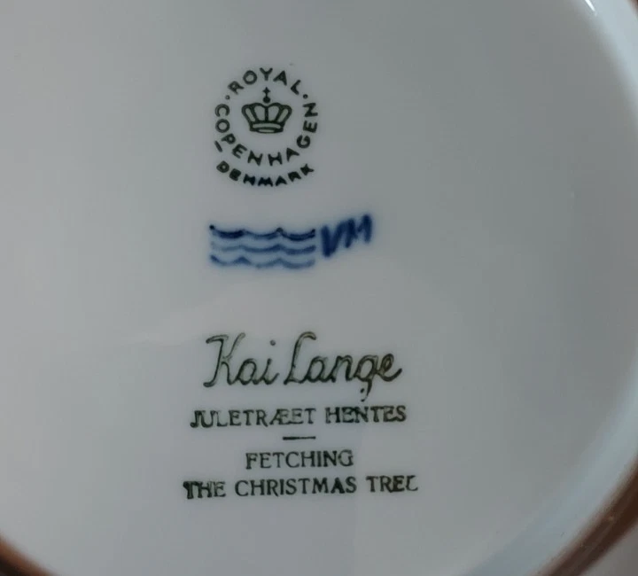 Juego/4 Platos Navidad Porcelana Real Copenhague Dinamarca 1964,1968,1974,1986 Foto 3 de 4