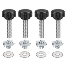 4 pcs for M6 x 25mm Ring Knobs with Washers and T-Nuts