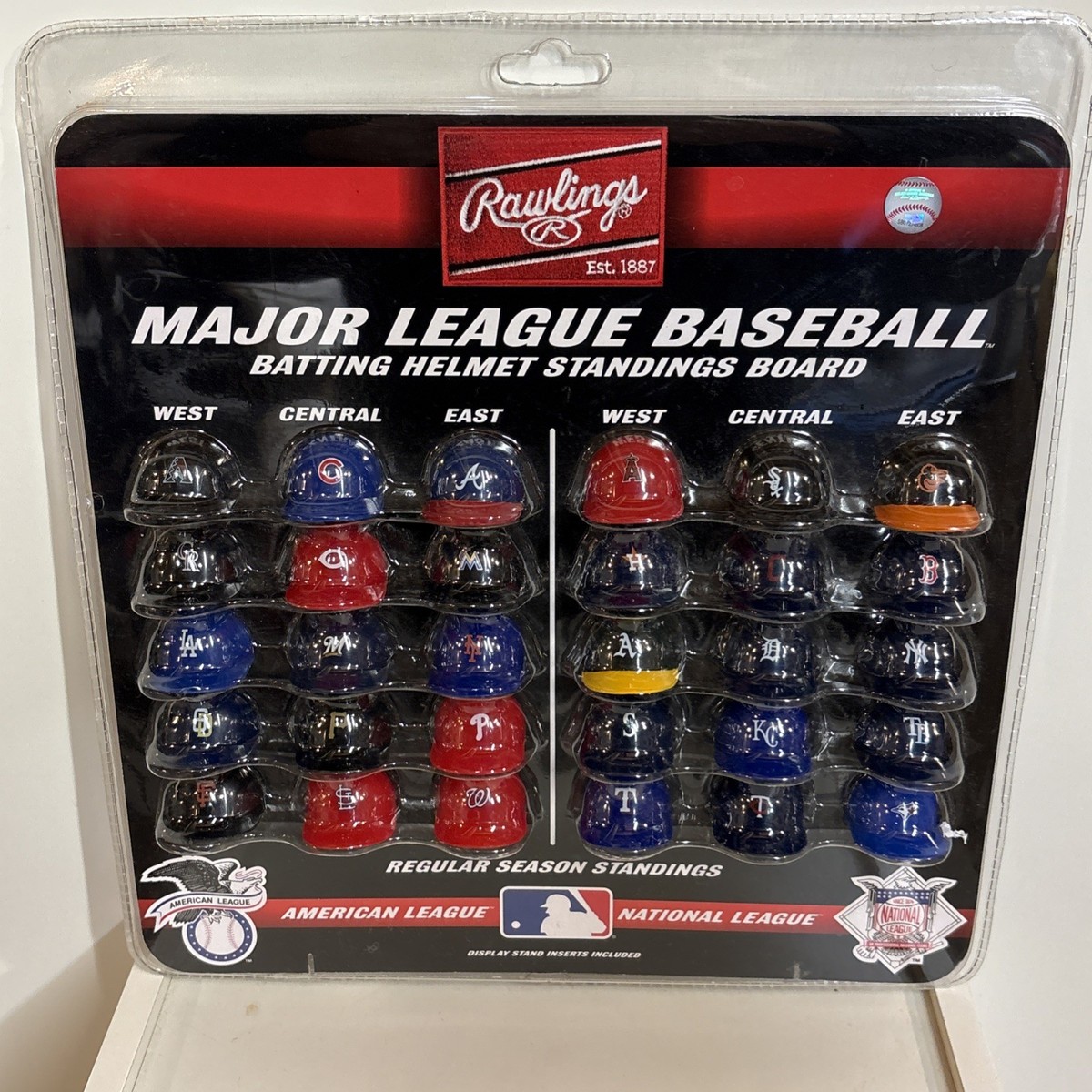 Rawlings MLB 30 Mini Batting Helmet Standings Board for sale