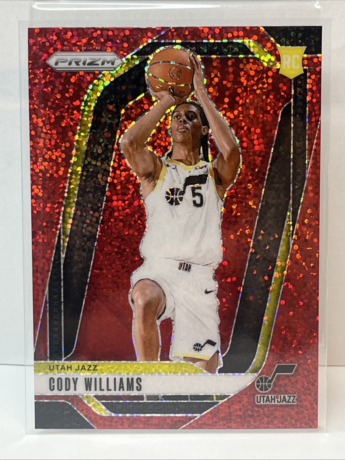 CODY WILLIAMS 2024-25 Panini Prizm Red Sparkle Prizm Rookie SSP Jazz RC #232