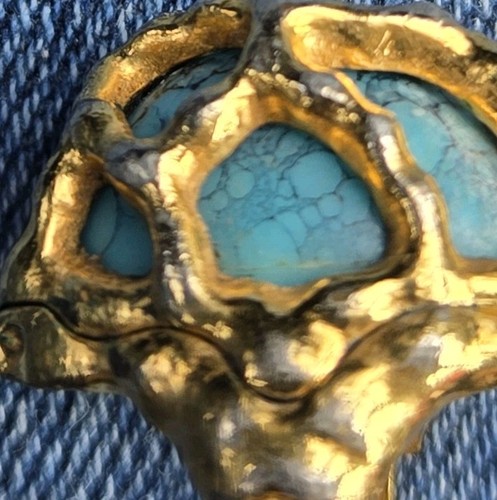 Vintage Trifari Ring Jewels By Trifari Crown Estate Gold Toned SIZE 6-6.25 Read - Picture 6 of 11