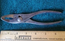 Vintage J.P. Danielson Co. 6 3/4" Slip Joint Angled Jaws Pliers Jamestown USA 