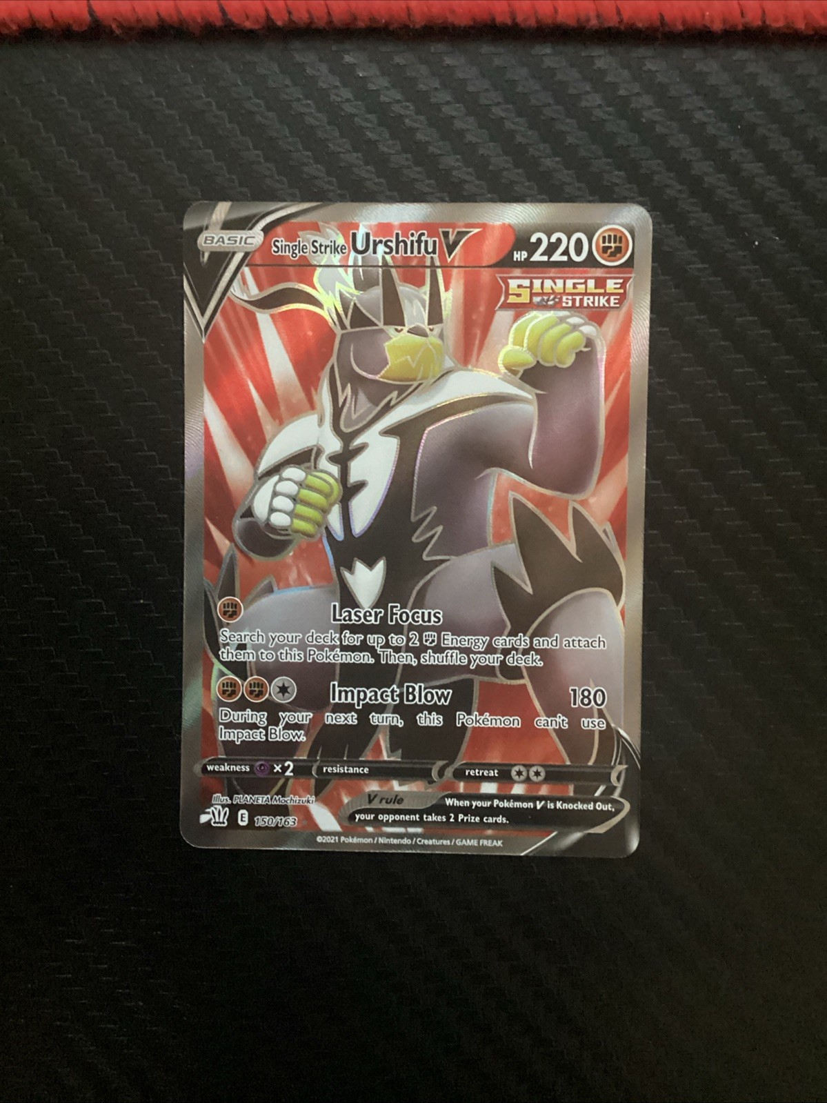 Single Strike Urshifu V 150/163 Swsh05 - Battle Styles Holo - NM