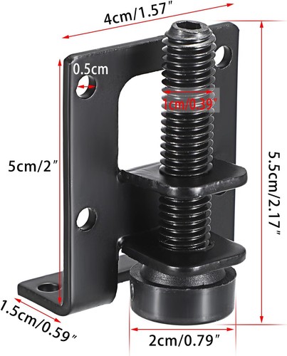 Paquete de 4 soportes metálicos ajustables para nivelación de muebles en forma de L de alta resistencia - Imagen 2 de 2