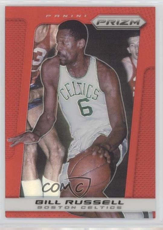 2013-14 Panini Prizm Target Red Prizm Bill Russell #260 HOF h8k