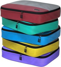 Large Packing Cubes for Travel - 5pc Packing Cubes for Suitcases - Lightweigh...