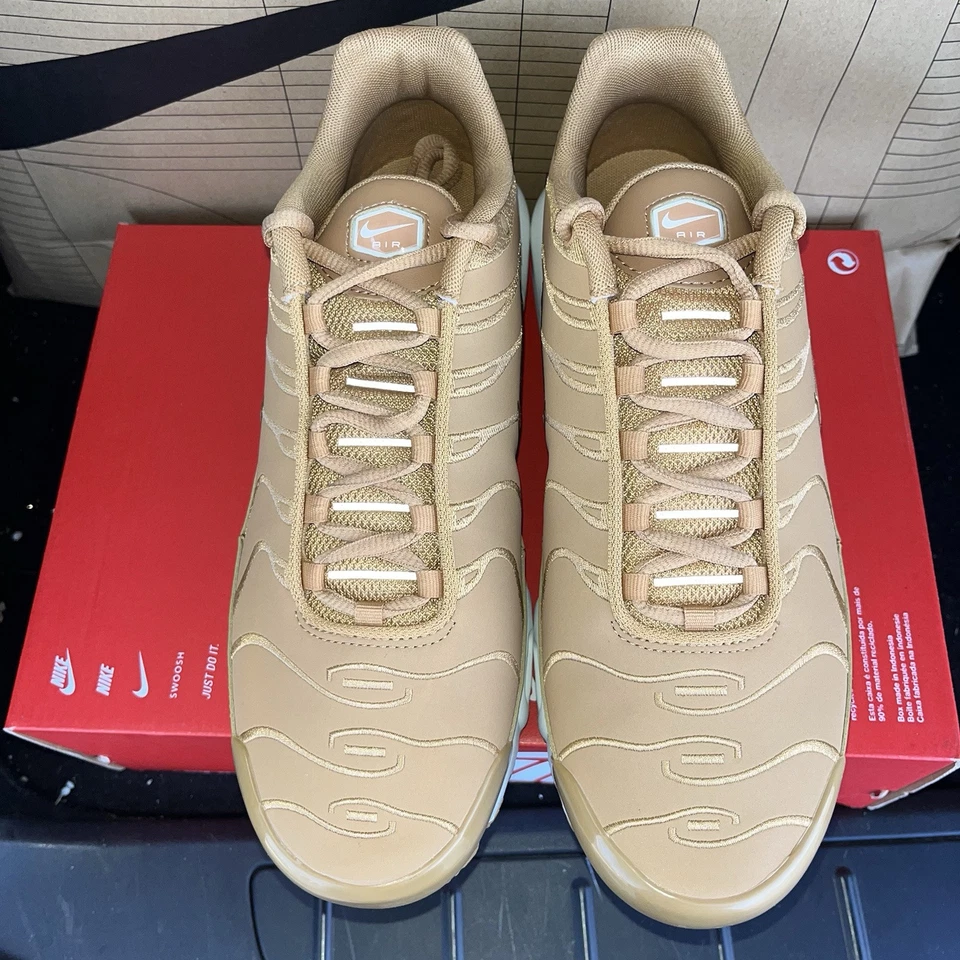 NEW Nike Air Max Plus NBY Flax Brown White Retro FZ8815-200 Men Size 8.5 - Image 3 of 4
